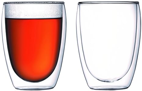 Bodum 4559-10 pavina 2-teiliges Gläser-Set (Doppelwandig, Isoliert, Mundgeblasen, 0,35 liters) transparent