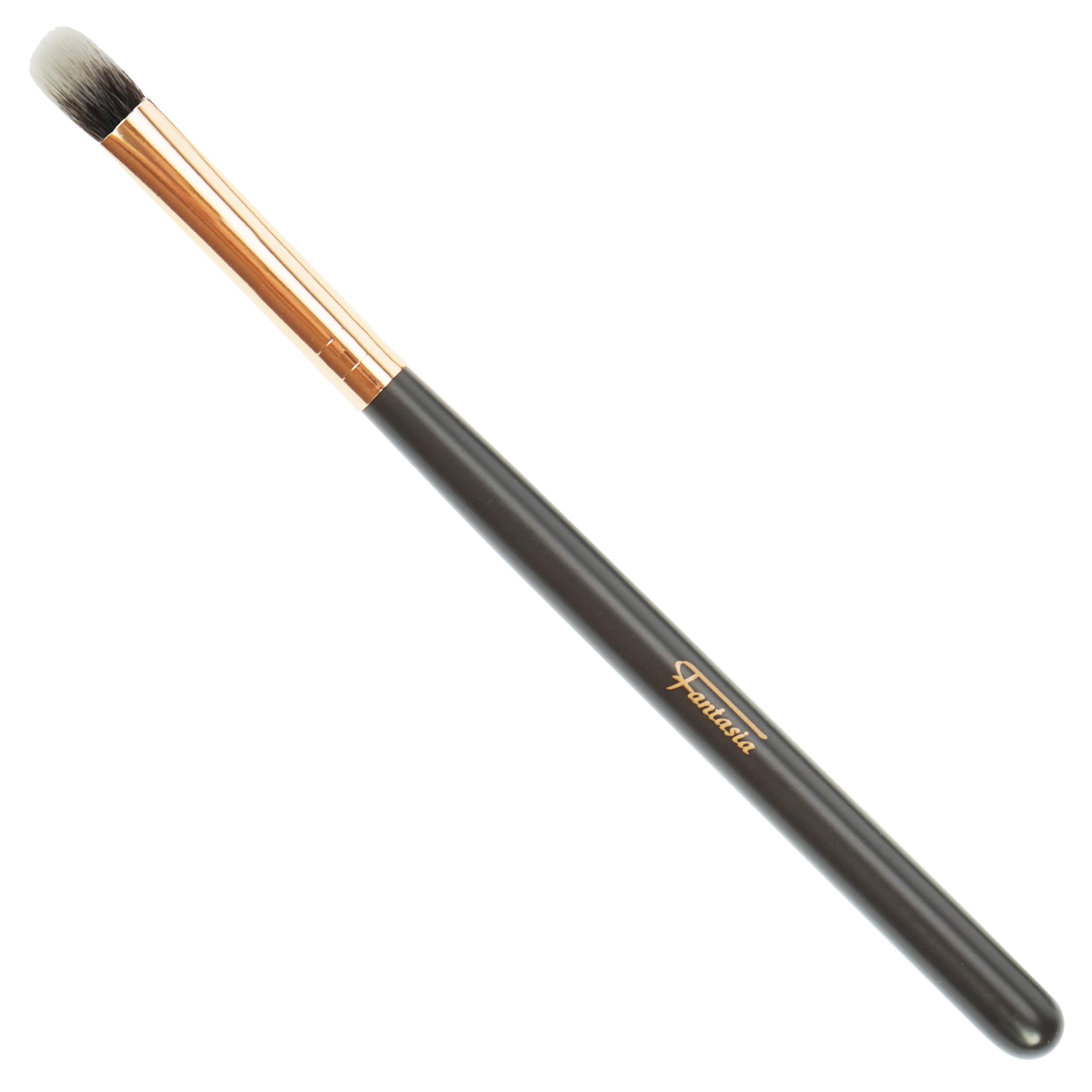 Eye Applicator Brand Fantasy Model Banana Brush, Dark Brown Color Handle Copper Colors,