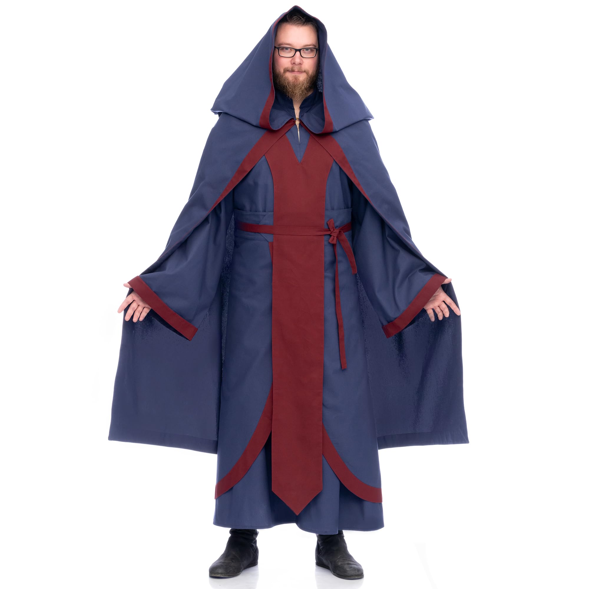 Dungeons & Dragons Wizard Cape Dark Blue/Bordeaux