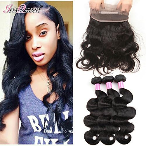 Peruvian 360 Lace Frontal Closue with Bundles Body Wave Natural Hairline Lace Band 360 Lace Frontal Closure with Peruvian Body Wave Virgin Hair