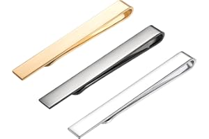 Asienice Simple Thin Tie Bar Skinny Tie Clips for Men Unique Copper Gold Black Silver Jewelry for Wedding Business Dinner Party
