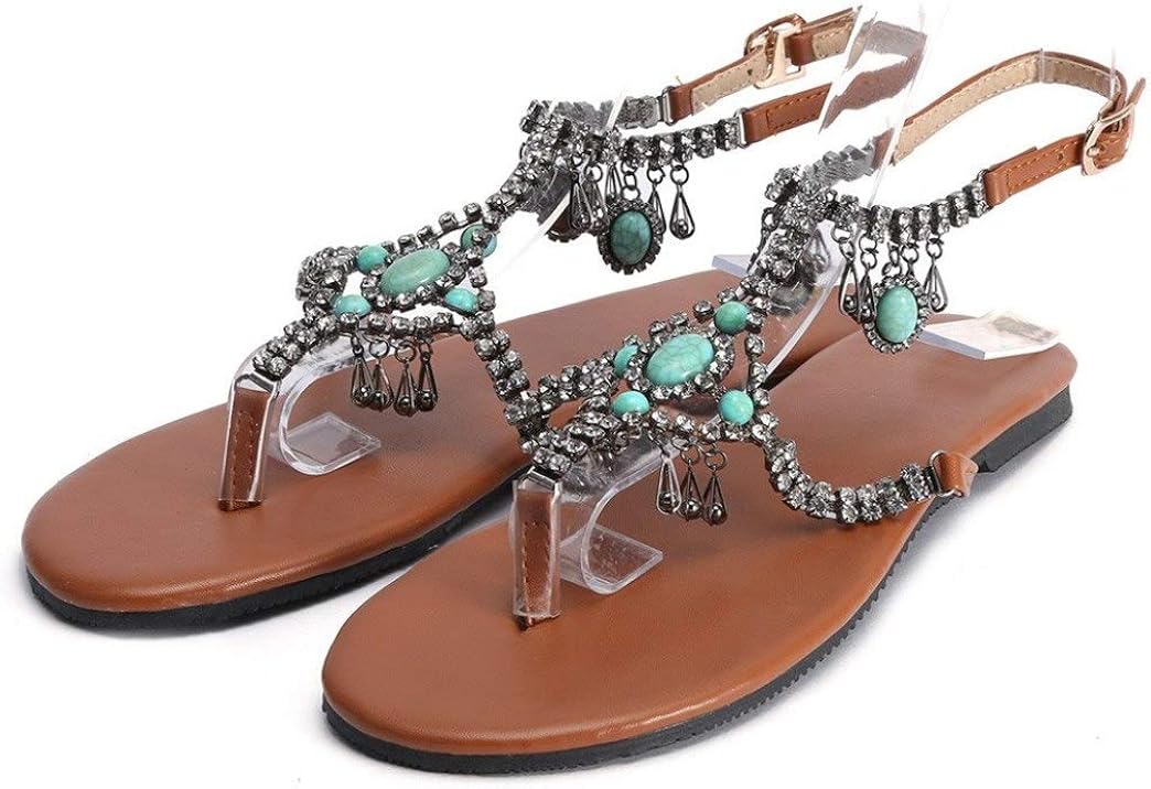 jeweled flat sandals