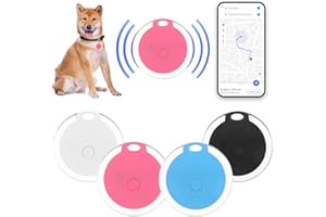 BEIXO GPS Tracker for Kids,Bags,Pets,Wallet, Luggage and More,Portable Bluetooth Anti-Lost Device,Dog Bluetooth Tracker,Keys Finder and Phone Finder, App Control(Pink)