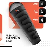 azark Premium Sleeping Bag 350GSM Waterproof 4 Seasons 210x80cm Black view 3