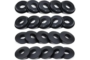 iBroPrat Glad Hand Seal, 20pcs Gladhand Washers Rubber Seals Black Gasket Elastic Grommets for Semi Trucks Trailers Brake Air Hose Parts Number 10028