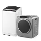 ROVSUN 3.5CuFt Portable Clothes Dryer and 25LBS Full-Automatic Washing Machine Set, Compact Laundry Washer and Dryer Combo Set with Stainless Steel Inner Tub for Apartment, Home