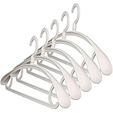 DEDU Plastic Clothes Hangers 20 Pack, Extra Thick Wide Shoulder Coat Hangers with 360° Swivel Hook Non Slip, Sweater Hangers Suit Hanger for Suits, Sweater, Dresses, Pants (Beige)