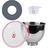 Kltchonald Bowl Covers Set for KitchenAid Stand Mixers Bowl, Yeast Dough Airtight Bowl Lid,1PCS,Prevent Dry and Wet Ingredients Splash-Outs bowl lid,1PCS,Fits Bowl models: 4.5/5QT