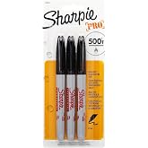 Sharpie 13763PP Industrial Fine Point Permanent Marker Withstand Up To 500F Designed for Industrial and Laboratory Users Black Color 1 Blister with 3 Markers