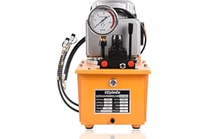 LCyindu Hydraulic Electric Pump Double Acting Manual Valve 8.4Quart 2.1Gallon Hydraulic Power Pack Cylinder Electric Portable Pump for Punching/Bending/Jack Machine, ZCB-700AB