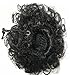 Beauty Forever Fashion Curly Ponytail, Twins Buns Clip In Elastic Drawstring Ponytail, African American Black Short Afro Kinky Curly Hair Extension, Synthetic Puff Hair(2 pieces)