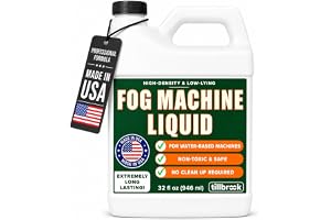 Fog Machine Liquid, 32 oz, High-Density, Long-Lasting, Water-Based…