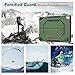 MoKo Case Fit iPad 9.7 5th/6th Generation - [Heavy Duty] Shockproof Full Body Rugged Hybrid Stand Cover with Built-in Screen Protector Compatible with Apple iPad 9.7 Inch 2018/2017, Army Green