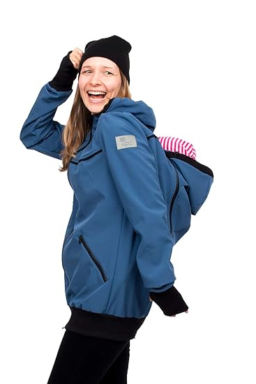 4in1 Tragejacke Softshell Tragen auf Brust oder Rücken