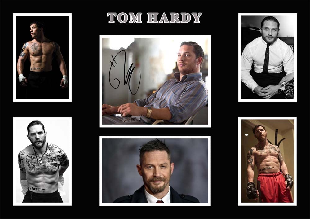 TOM HARDY Signed A4 Montage Photo Print Pre Printed Signature Autograph Gift