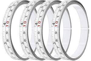4 Pcs Width 1/2 Inch Length 118 Inch Steel Self Adhesive Measuring Tapeimperial Metric Stick on Ruler Left to Right and Right