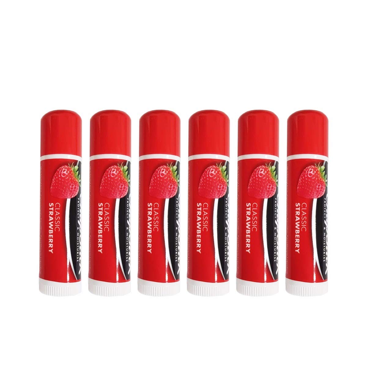 CHAPSTICK LIP BALM CLASSIC STRAWBERRY FLAVOUR LIP CARE (6) *FAST SAME DAY DISPATCH ONCE PAYMENT IS CLEARED