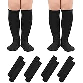 American Trends Kids Toddler Soccer Socks Stripes Uniform Knee High Tube Long Youth Soccer Baseball Socks for Boys Girls