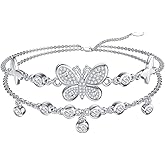 VONALA Evil Eye Anklet 925 Sterling Silver Irish Celtic Knot/Witches Knot/Claddagh/Infinity Heart/Butterfly/Pineapple Chain Hotwife Anklet Foot Ankle Jewerly Gift for Women Mother Wife Sisters