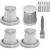 Hepa Filter Replacement, Washable Filters for Fanttik Slim V8 APEX Car Vacuum, for Fanttik V8 Series, for Slim V10 Mate Cleaner, 1 Stainless Steel Pre-filter, 3 Hepa Filters