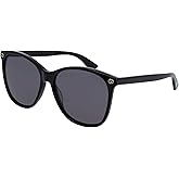Gucci Womens UV Protection Classic Round Sunglasses Black 58mm