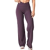 YEOREO Straight Leg Leggings for Women No Front Seam Workout Leggings 31.5" Crossover High Waist Soft Eddiy Yoga Pants