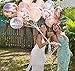 Pristine Parties Best Rose Gold Confetti Balloons for Party | 18 Pack Premium 100% Latex Balloons | 4 Mylar, 6 Clear Confetti, 8 Shiny Matte