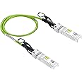 [Green] Colored 10G SFP+ DAC Cable - Twinax SFP Cable for Cisco SFP-H10GB-CU0.3M, Ubiquiti UniFi, D-Link, Supermicro, Netgear, Mikrotik, Fortinet, 0.3-Meter(1ft)