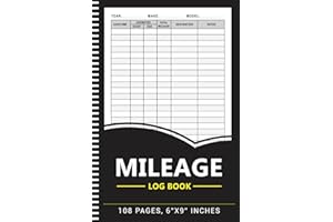 Mileage Log Book: Auto Mileage Journal, Odometer Tracking Logbook, Truck and Car Miles Expenses Tracker For Small Business or