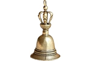 BELOWSYALER Hand Bell - Brass Call Bell Alarm for Service, Dinner, Christmas