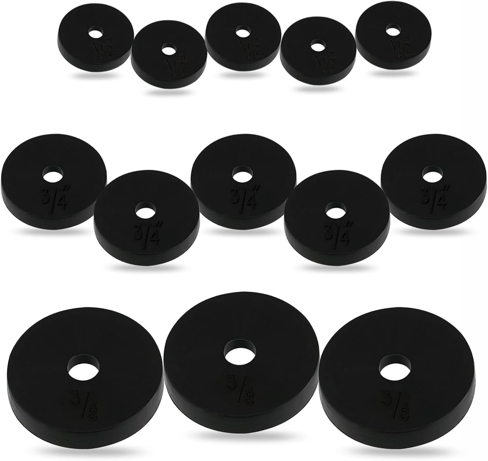 G4GADGET 13 Pack Rubber Tap Washers Assorted Sizes 3/8 1/2 3/4