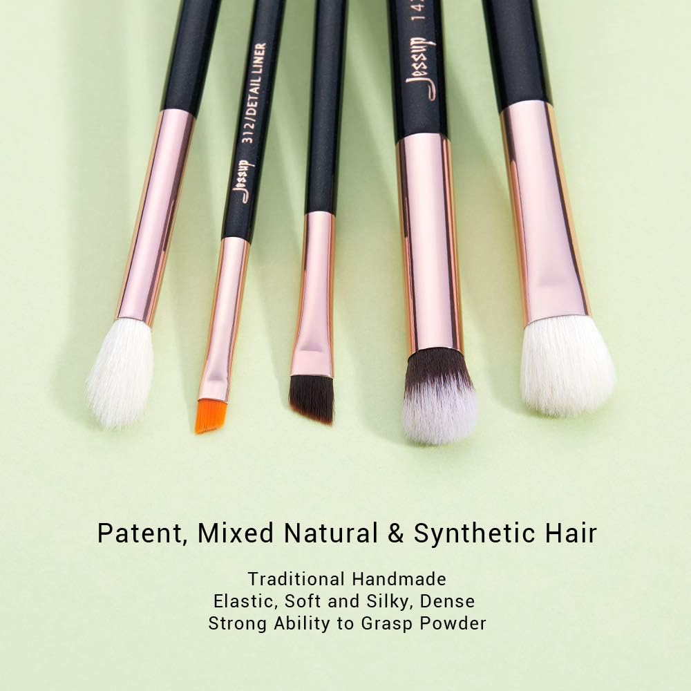 Jessup Professional Eye Makeup Brushes Set, 15Pcs Eyeshadow Blending Concealer Eyebrow Eyeliner Shader Brush with Labeled - Image 4