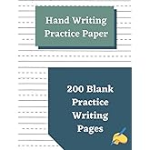 Handwriting Improvement Notebook: Handwriting Practice Notebook
