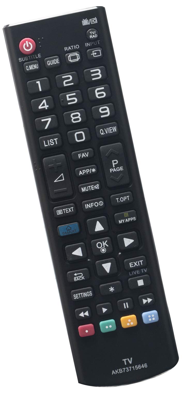 ALLIMITY AKB73715646 Remote Control Replaced for LG Smart TV 19MN43D 20MT48DF 22LX330C 22LY330C 22LY340C 22MA33D 22MT44D 22MT47D 24MN33 24MT47D 24MT48DF 24MT48DG 24MT49VF 24MT55V