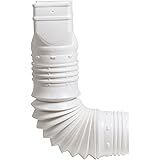 Flex-Drain 53127 Flexible Downspout Extension Adapter, 3 by 4 by 4-Inch, White