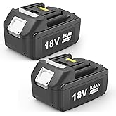 Djsanu 2-Pack 8000mAh High Capacity Replacement for Makita 18V Battery Compatible with Makita 18 Volt Batteries BL1860B BL1850B BL1840B BL1830B BL1815B LXT400 with LED Indicator Cordless Power Tools