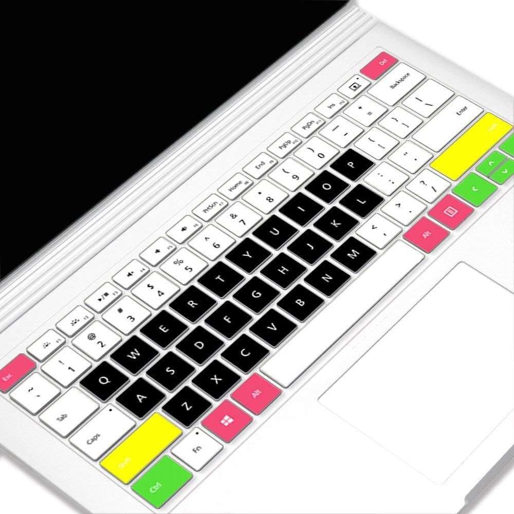 Heycase for Surface Book 2 15 Inch Keyboard Skin Cover,Protector Ultra Thin Silicone Compatible for Microsoft Surface Laptop (2017 Released) & Surface Book 2 15 Inch,Colourful