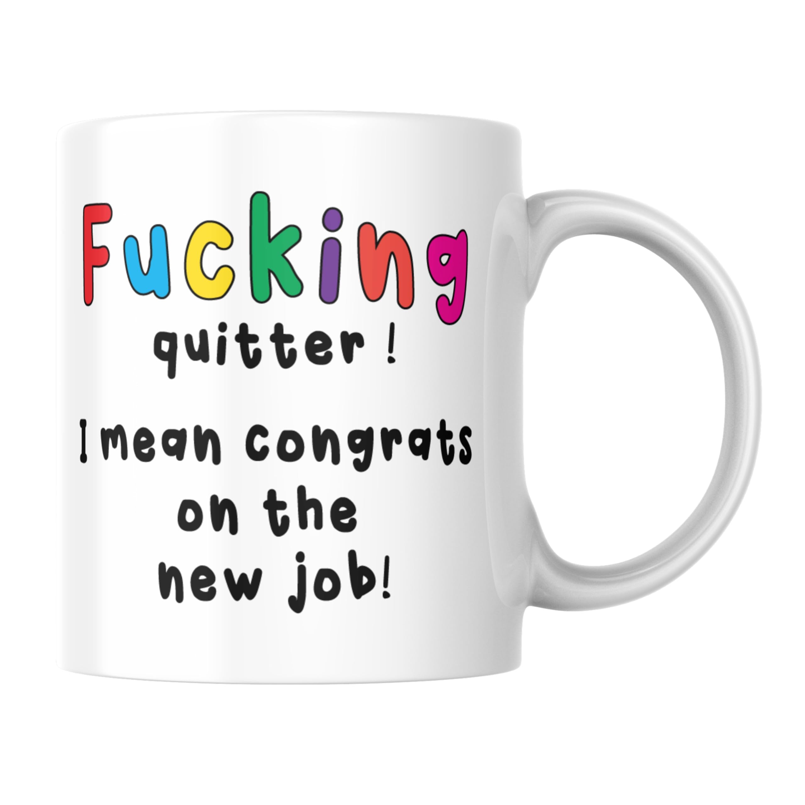 Funny Mug for Colleague New Job Rude Leaving Cup Office Humour Workmate Farewell Present Congrats On New Job CMUG156