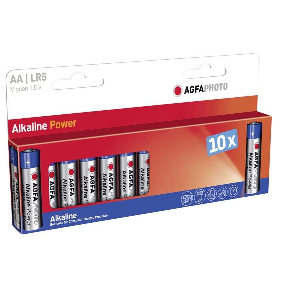 AgfaPhoto 70132 LR 6 Mignon AA Battery (Pack of 10)