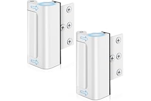 Profasion Home Security Door Lock, Childproof Door Reinforcement Lock, for Extra Home Security and Privacy, White, 2 Pack