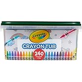 Crayola Crayon Tub - 120 Colors (240ct), Bulk Crayon Set for Classrooms, Kids Coloring & Art Supplies, Crayons for Kids, Gift