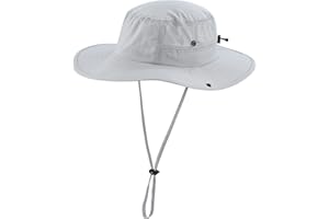 Home Prefer UPF50+ Mens Sun Hat Wide Brim Womens UV Protection Beach Bucket Hat for Fishing Hiking Snap Up Cowboy Hat