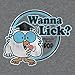 Tootsie Roll Pop Wanna Lick Mens T-shirt, Grey X-Large