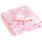 Mr. Sandman 5 lbs Weighted Blanket for Twin Size Bed, Perfect for 40-60lb, Breathable Cotton Heavy Blanket with Premium Glass Beads - 36" x 48" Rainbow Unicorn