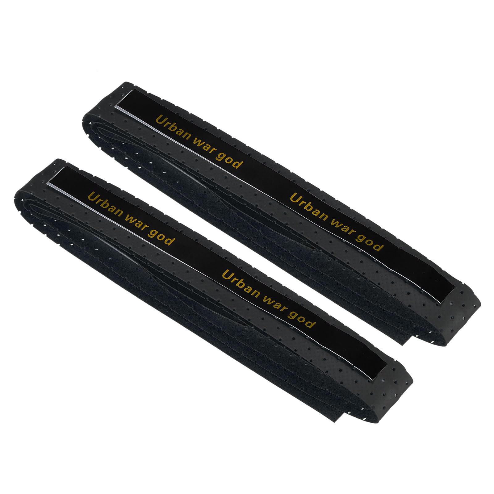 PATIKIL 43.3" Tennis Racket Grip Tape, 2 Pack Anti Slip PU Badminton Overgrip New Racquet Grip Absorbs Sweat Dots Tape with Raised Ridges for Baseball Pickleball Paddle, Black