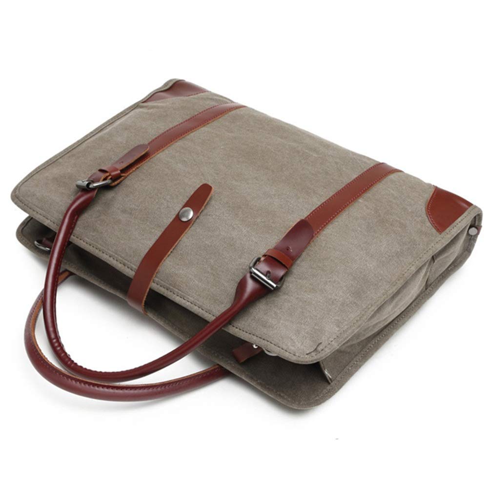 Briefcases TLMYDD Handheld Vintage Briefcase Mens Diagonal Canvas Bag