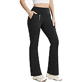 LXP Yoga Flare Leggings for Women high Waisted Stretchy Lightweight Cargo Work Pants with 7 Pockets for Workout,Travel Wear