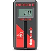 Window Tint Meter for Cars, &plusmn;2% Accuracy, Fast Digital Window Tint Meter, 0&ndash;100% Range VLT Tester, Pocket-Sized, for Vehicle Inspection &amp; Auto Shop &amp; Film Measurement (Black &amp; Crimson)