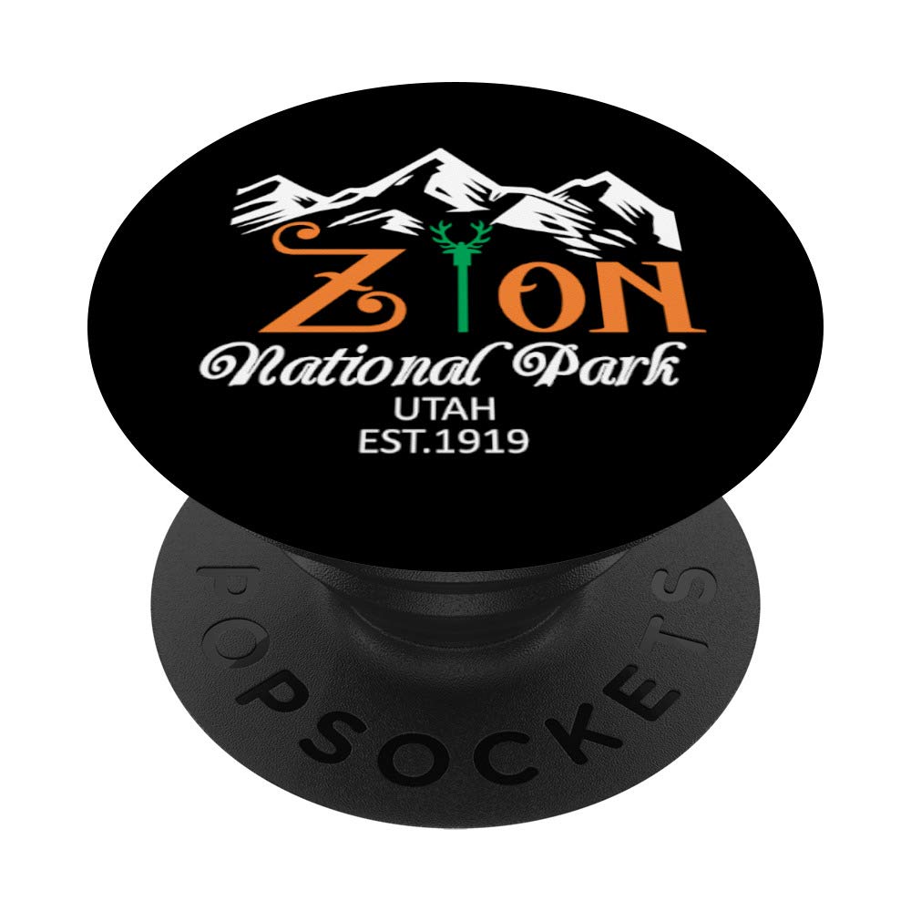 Zion National Park T Shirt Utah Hiking Trekking mountain PopSockets PopGrip: Swappable Grip for Phones & Tablets