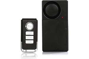 Meichoon Bike Alarm Wireless Vibration Motion Sensor with Remote Control Anti-Theft Burglar for Bicycle E-Bike Motorcycle Scooter Cart Trailer Equipment Fence 110db Super Loud